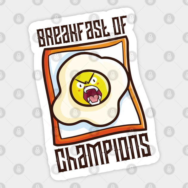 Breakfast of Champions Sticker by Jocularity Art